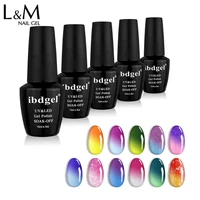 ibdgel uv gel nail polish color changing uv led 12 pcs set color changing mood chameleon gel polishes for nails