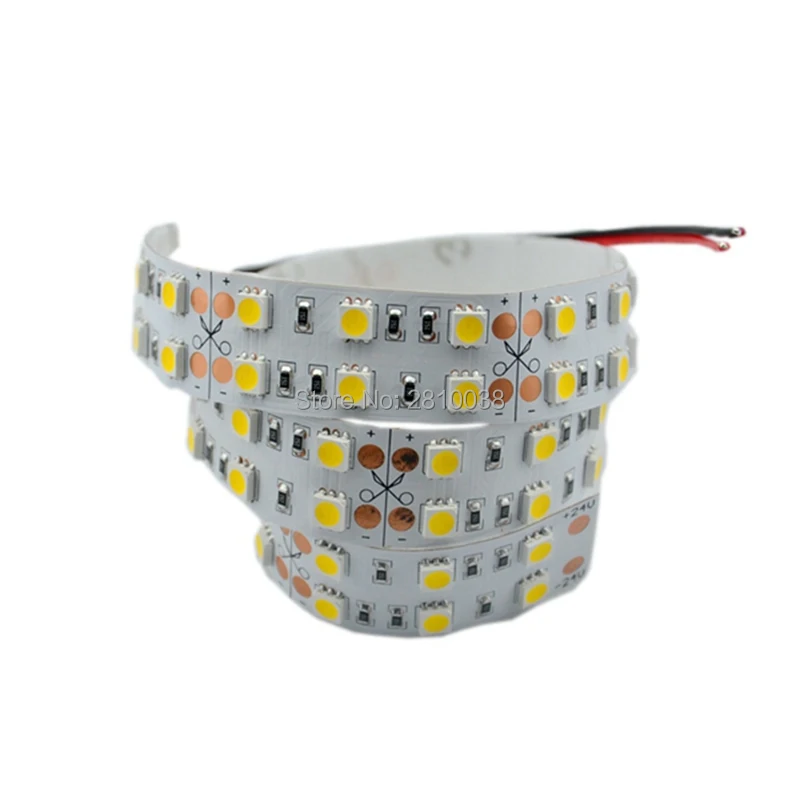 Высококачественная Светодиодная лента SMD5050 DC24V 100 м/лот гибсветодиодный ные ленты