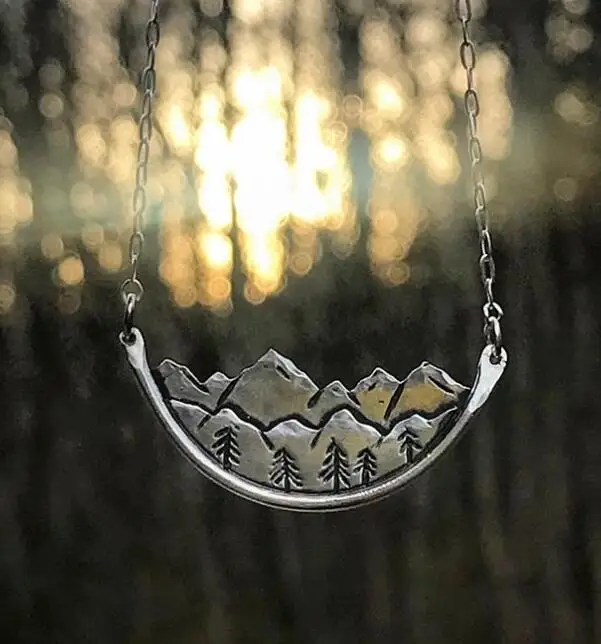 Горное ожерелье кулон из сосны дорожные украшения | Украшения и аксессуары