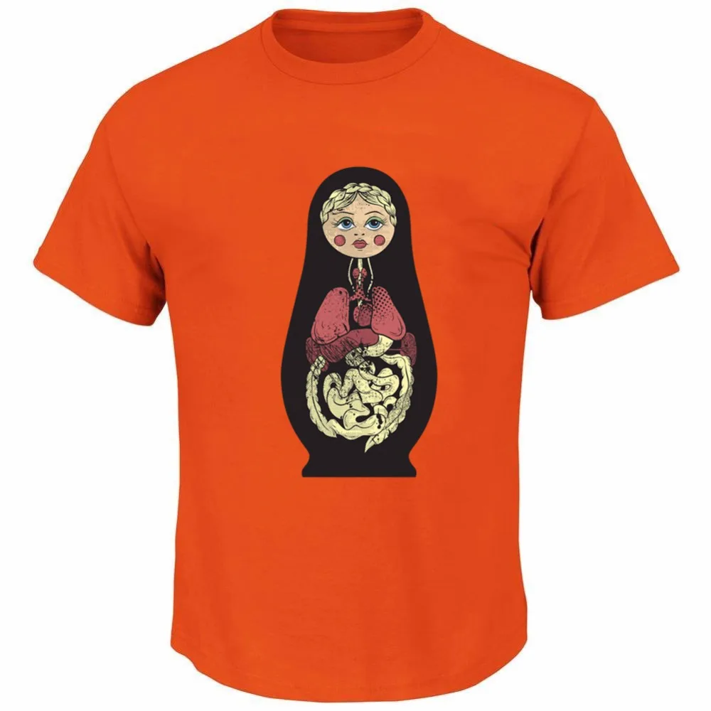 Free Shipping 2017 New Style Russian doll cotton O-neck T shirts Fashion Summer Fitness Brand | Мужская одежда