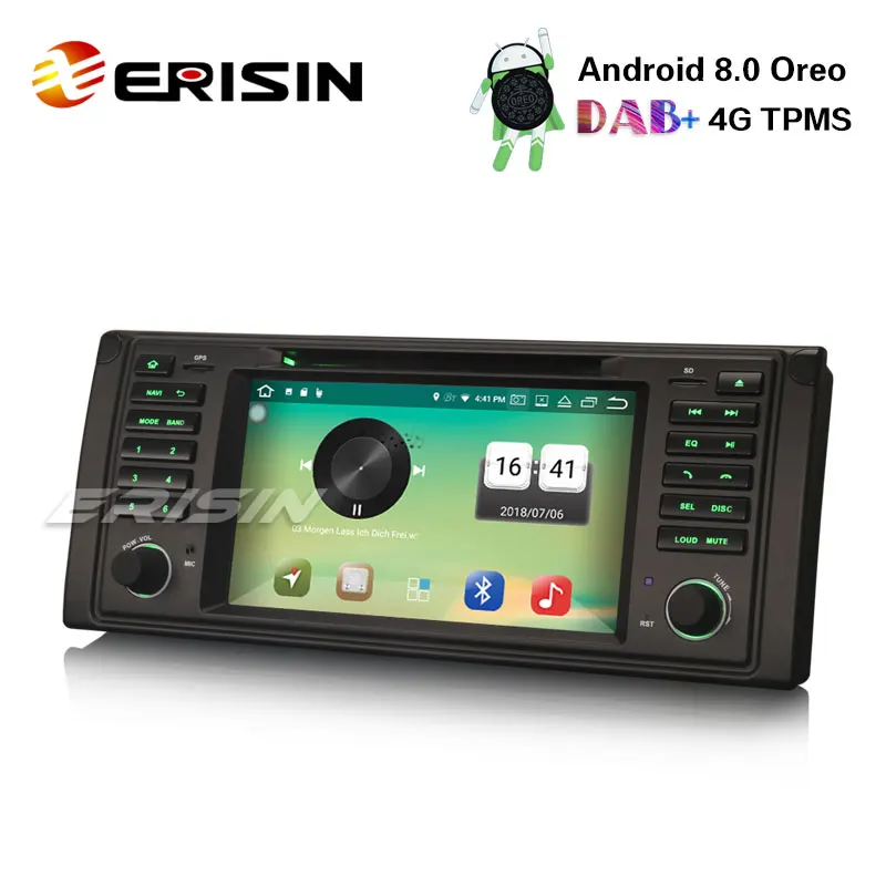Erisin ES7339B 7 &quotAndroid 8 0 автомобильный стерео DVD DAB + GPS SAT NAV DVR 4G для BMW 5er E39 E53 X5
