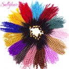 Sallyhair волнистые синтетические косички для вязания крючком Омбре розовые косички для наращивания волос высокотемпературные косички для волос