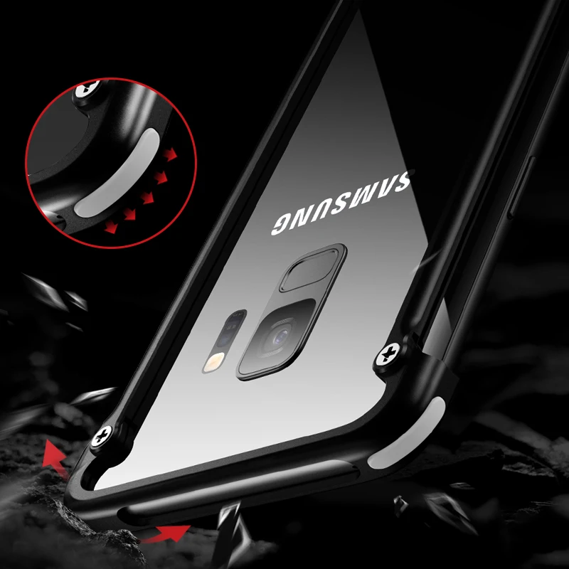 OATSBASF подушка безопасности Бампер металлический чехол для samsung Galaxy S10