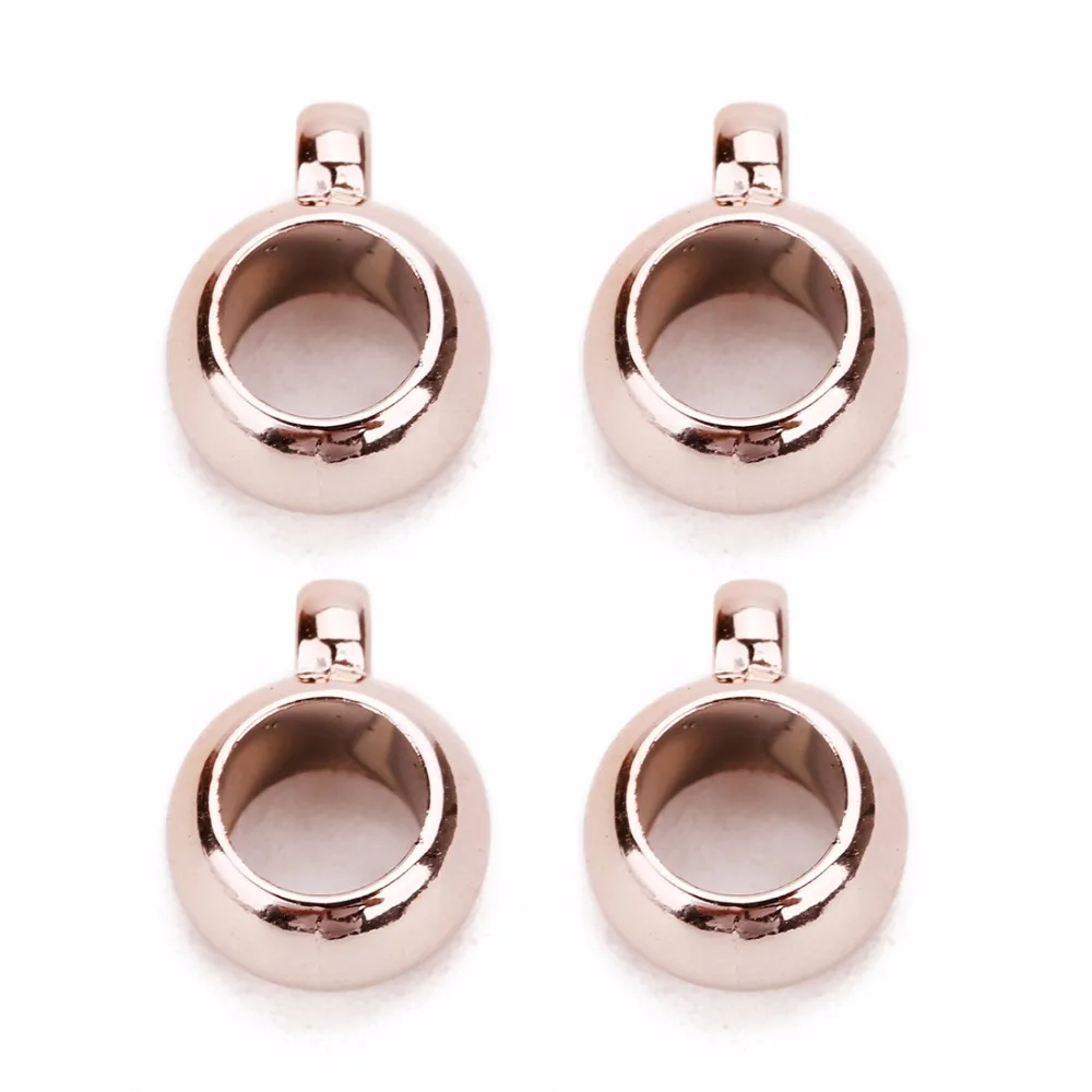 

LOULEUR 100pcs/lot 8 10 mm CCB Spacer Beads With Hole Gold/Rhodium Color Big Hole Loose Beads For DIY Jewelry Making (not metal)