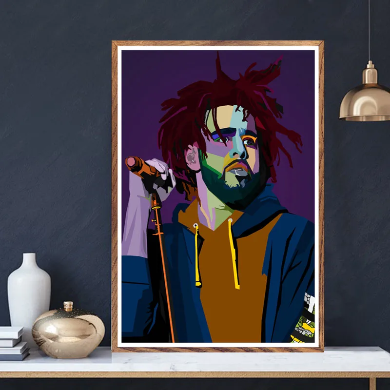 J Cole Drake Kanye West Mac Miller Peep Lil Uzi Vert Rapper художественный постер Картина Настенная картина домашний декор плакаты и печать