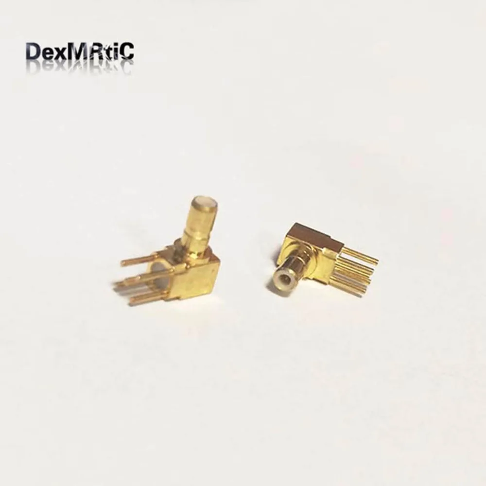 

1PC SSMB Male Plug RF Coax Connector PCB mount Right Angle Goldplated NEW wholesale