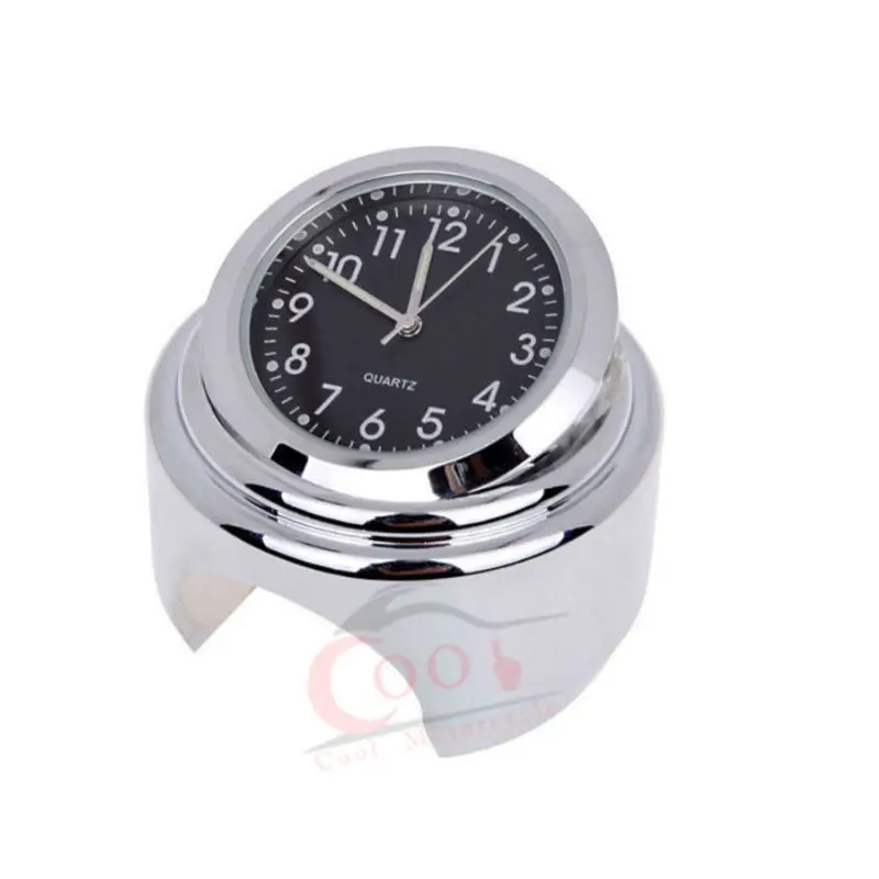 Часы наручные хромированные с креплением на руль мотоцикла 7/8 дюйма|handlebar bike|handlebar