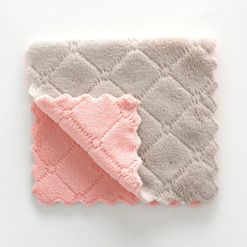 Набор чайных полотенец из бархата кораллового цвета кухонные принадлежности