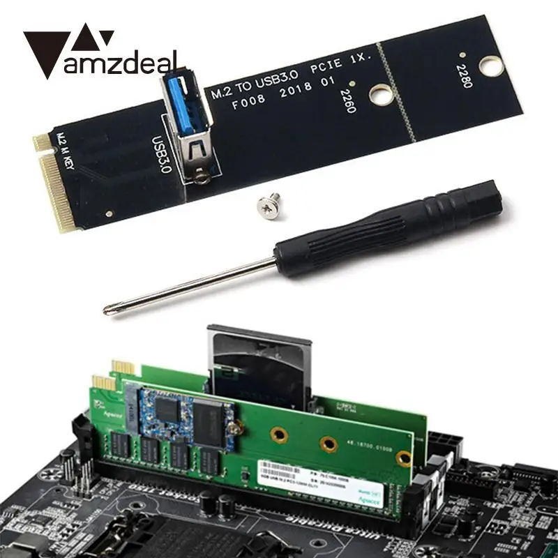 Amdeal высокое Скорость 5Gbp/S добычи карты расширения NGFF M.2 для USB3.0 переходная карта