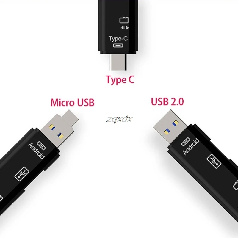 1 шт. изысканный портативный 128 ГБ Micro USB Type C TF кардридер OTG концентратор адаптер