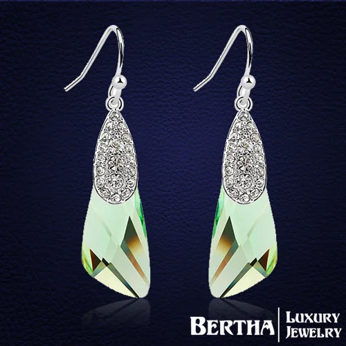 Изысканная мода кристаллами от Сваровски серьги для женщин высокое качество