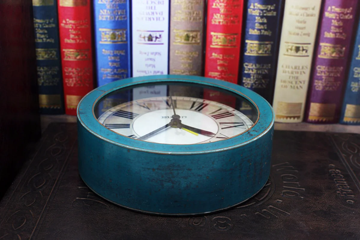 Digital Wood Alarm Clock Table Bedroom Study Desktop Decoration European Retro Nostalgic Circular Muted Roman | Дом и сад