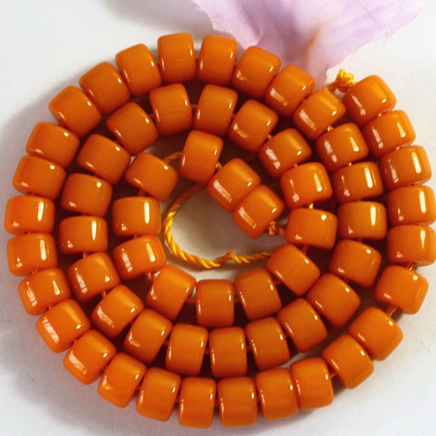 

7 colors resin beeswax 5*8mm 7*10mm drum column cylinder tube loose spacers accessories beads buddish charms jewelry 15inch B60