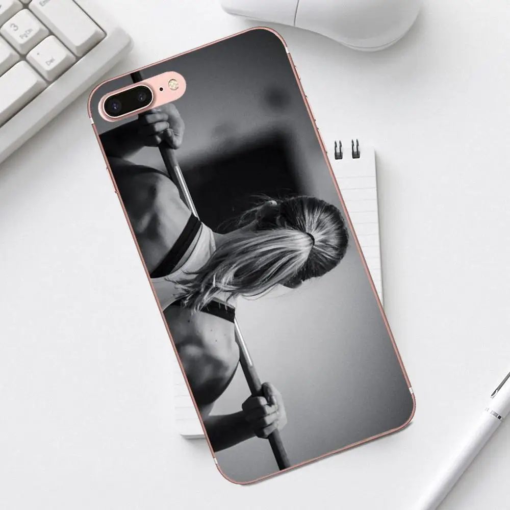TPU милый чехол для iPhone X XS Max XR 4 4S 5 5C SE 6 6S 7 8 Plus Galaxy A3 A5 J1 J3 J5 J7 2017 Crossfit женщин