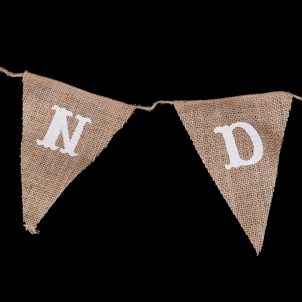 MagiDeal Hessian Bunting Rustic Linen CANDY BAR Pennant Garland Banners Party Supplies For Wedding Birthday Decoration | Дом и сад