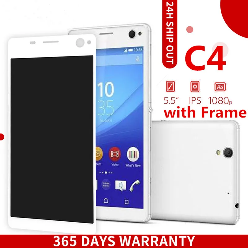 5.5&quot Original LCD For SONY Xperia C4 Display Touch Screen with Frame Dual E5303 E5353 E5333 | Мобильные телефоны и