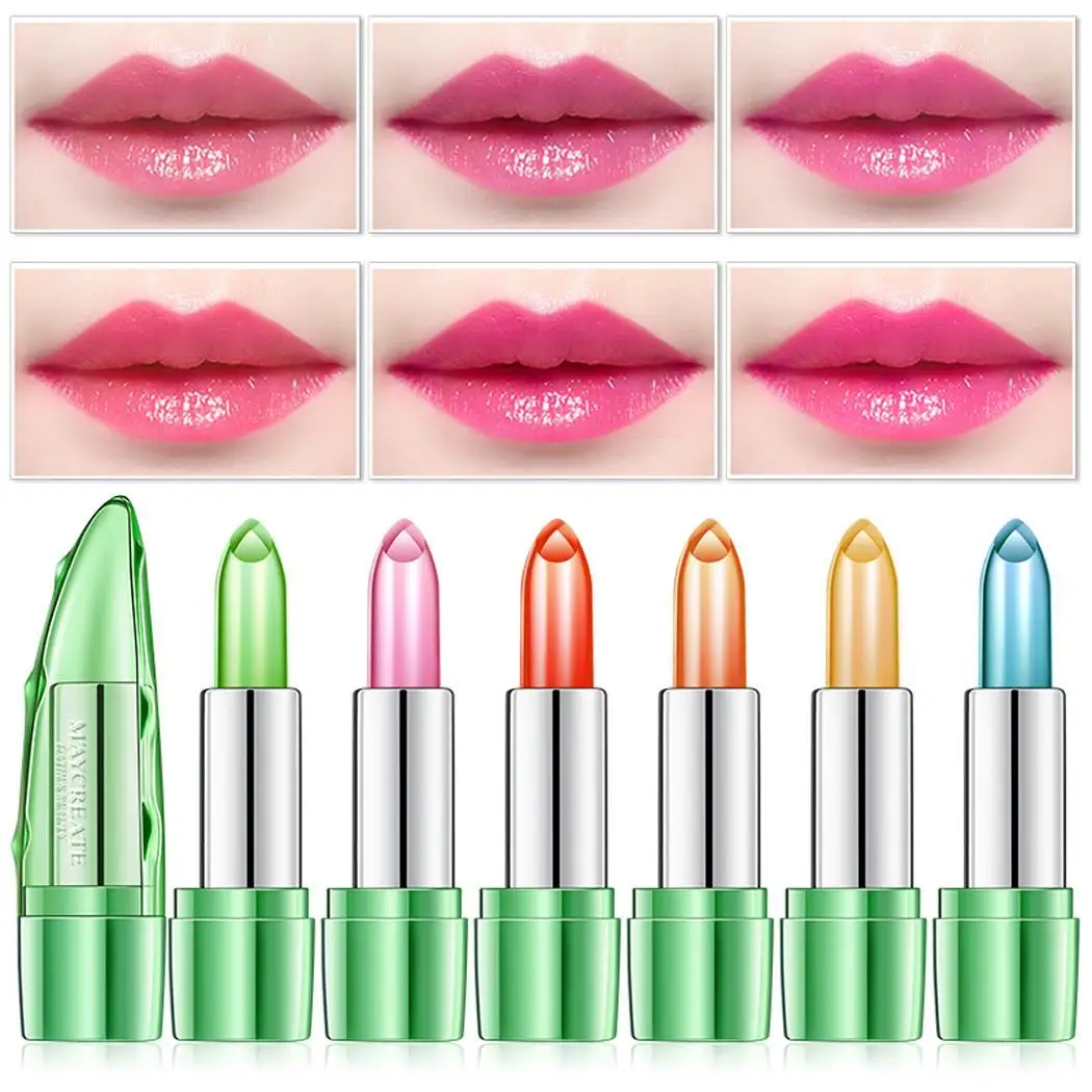 1 шт. натуральный губная помада с алоэ вера длительный Температура изменить Цвет