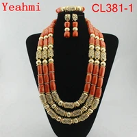 newest white austria crystal beads nigerian wedding african jewelry sets big bold design bridal necklace set cl381 1