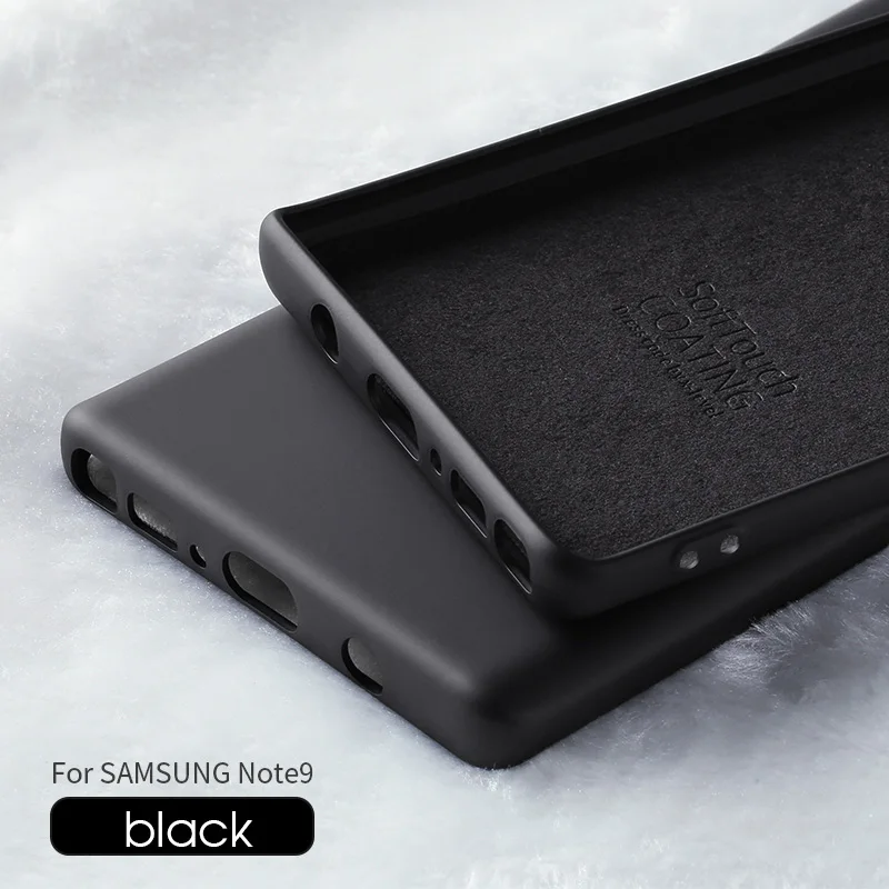 Black X-Level жидкий силиконовый чехол для samsung Galaxy Note 9 мягкий детский кожаный чехол для samsung Note 9 Note9 чехол - Цвет: Black