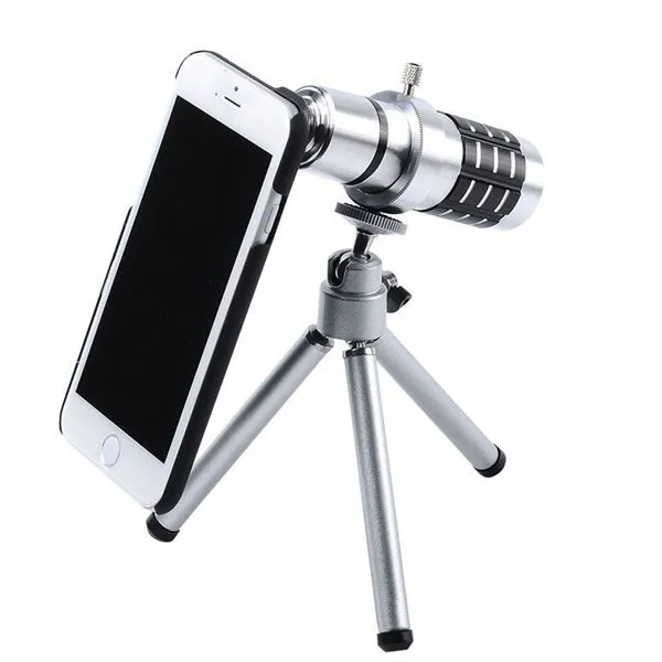 12X зум оптический телескоп комплект объектива камеры штатив чехол для iPhone 6 6Plus 5S 5