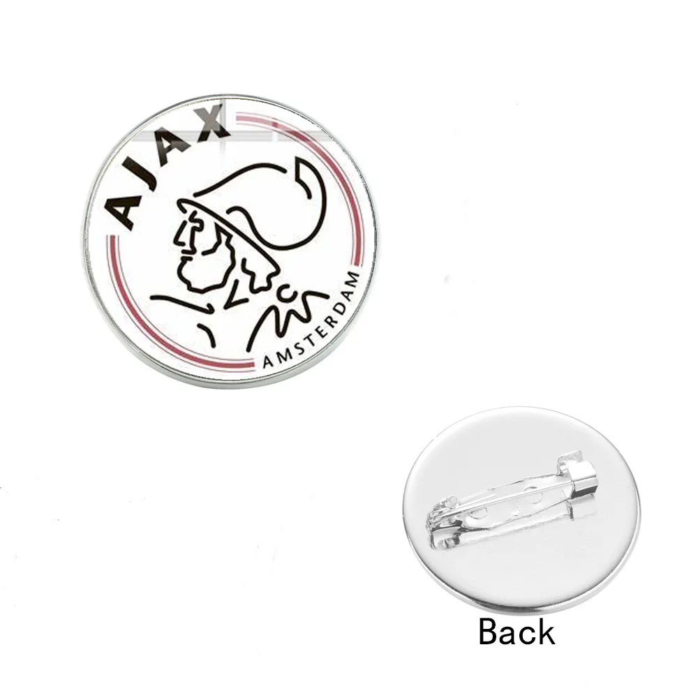 Style 4 SIAN бренд Ajax футбольный клуб коллекция Брошь Кнопка значок футбольные лиги команда стекло кабошон металлические украшения булавки болельщики подарок - Окраска металла: Style 4