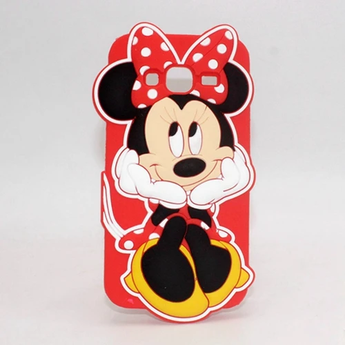 minnie red Чехол с единорогом для samsung Galaxy J3, мультяшный силиконовый чехол, чехол для samsung J3, чехол для телефона s 3D, милая девушка J3, чехол - Цвет: minnie red