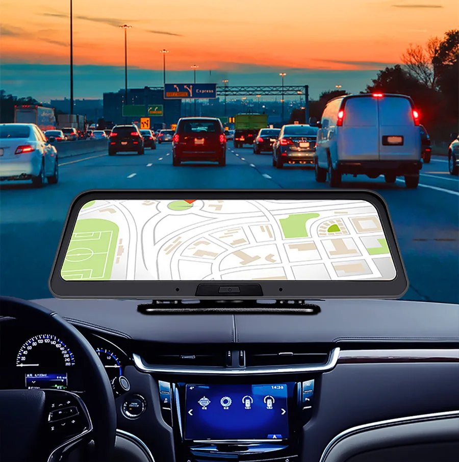 QUIDUX 1" ips Android автомобильный видеорегистратор приборная панель видео регистратор gps навигатор ADAS FHD 1080P двойная камера авто видео регистратор G сенсор