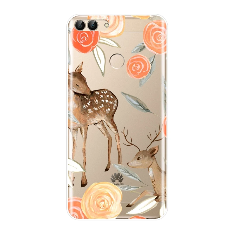 Задняя крышка для Huawei P8 P9 P10 P20 Lite 2017 силиконовый мягкий цветочный чехол P Smart Plus Pro