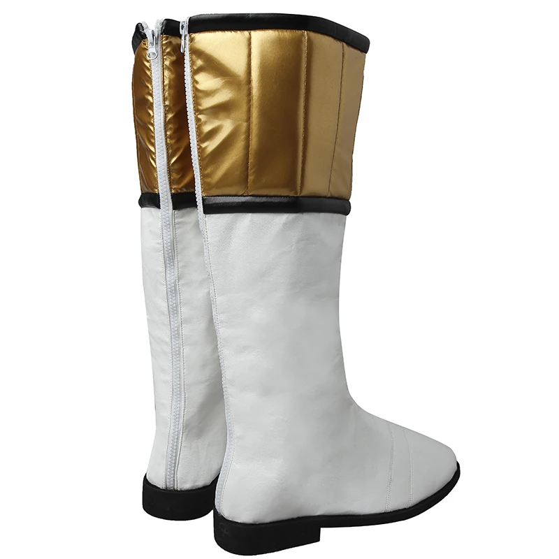 White Ranger Zyuranger ботинки для костюмированной вечеринки Tommy Обувь Костюмы и аксессуары белый желтый реквизит для взрослых Хэллоуин Косплэй Обувь любой размер