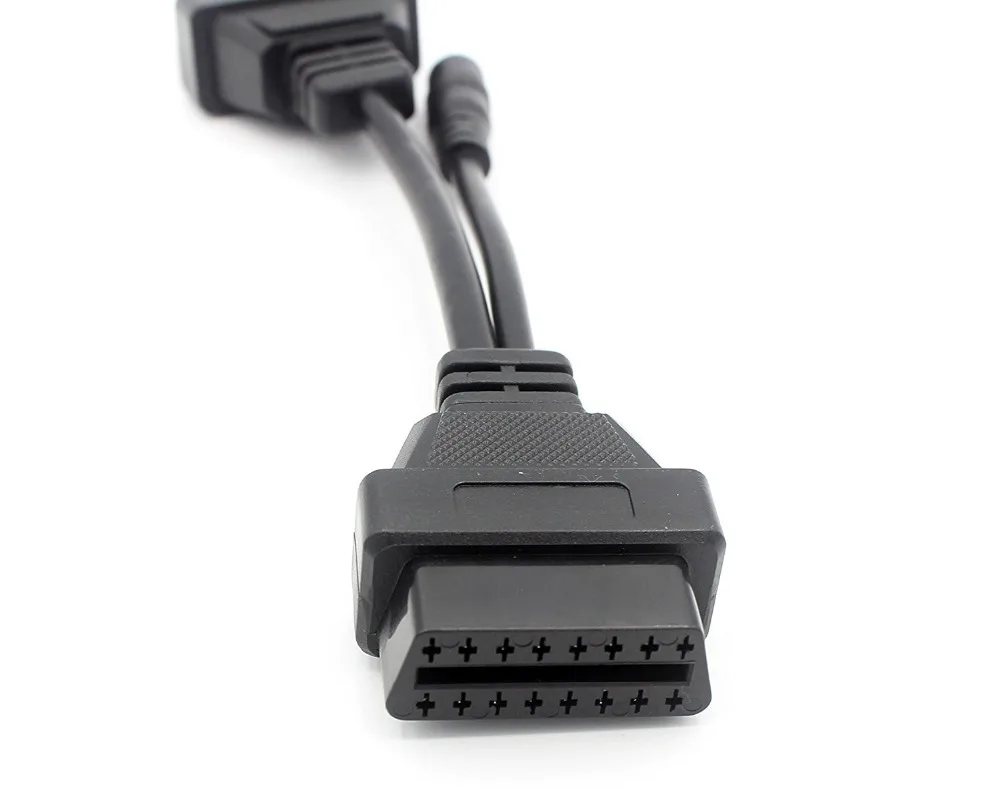 Для MITSUBISH 12pin к 16Pin OBD2/OBDII DLC автомобиля диагностический инструмент кабель для