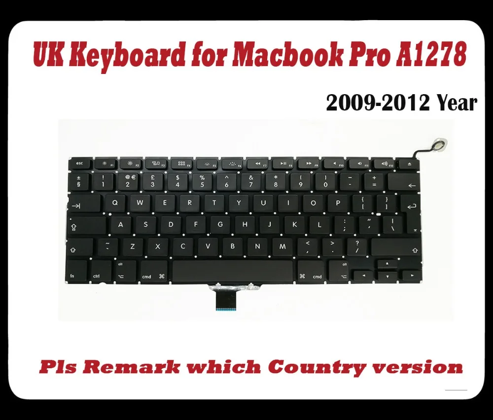 Ноутбук новая клавиатура A1278 Клавиатура для ноутбука Macbook Pro 13 ''A1278 UK всех