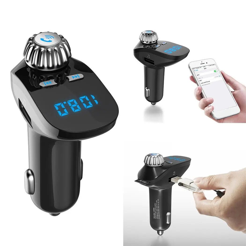 Car FM Transmitter Bluetooth Wireless Handsfree Adapter MP3 45mA DC12V 87.5Hz-108MHz Music 5V 85dB Player | Автомобили и