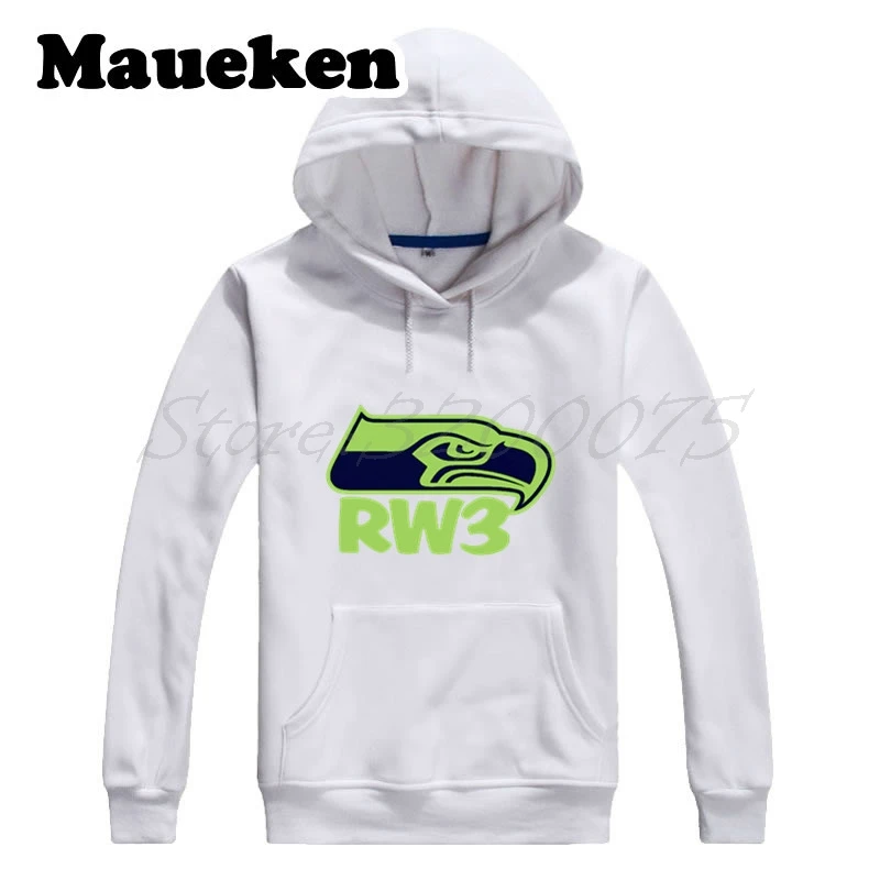 Мужские толстовки с капюшоном Russell Wilson 3 DangerRuss BadgerHawk плотные на осень и зиму