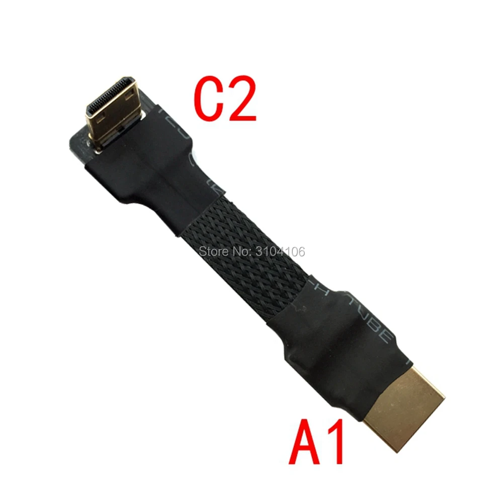 A1HDMI 2,0 мужчина к FPV HDMI Mini HDMI Micro HDMI экранированный FPC плоский кабель 4 К 60 Гц 5 см-50 см для Multicopter аэрофотосъемки