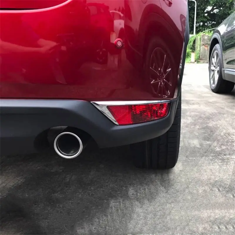 

WELKINRY car auto cover styling for Mazda CX-5 KF 2017 2018 ABS chrome rear tail fog lamp light decorative trim