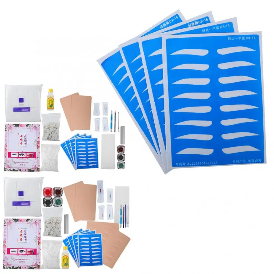 Набор для тату полуперманентный набор татуажа бровей подводка глаз инструмент