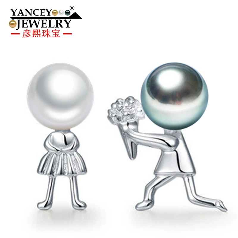 [Привязанность] натуральные белые и черные жемчужные изящные модные