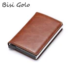BISI GORO2021 Новый Для женщин кошелек для кредитных карт чехол Бизнес держатель для карт из металла карты RFID автоматический кредитные карты Box
