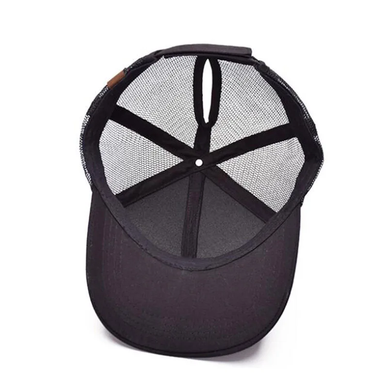 IOTTG WholeSale Drop Shipping CC Glitter Ponytail Baseball Cap Women Sports Messy Bun Girls Mesh Snapback Hat |
