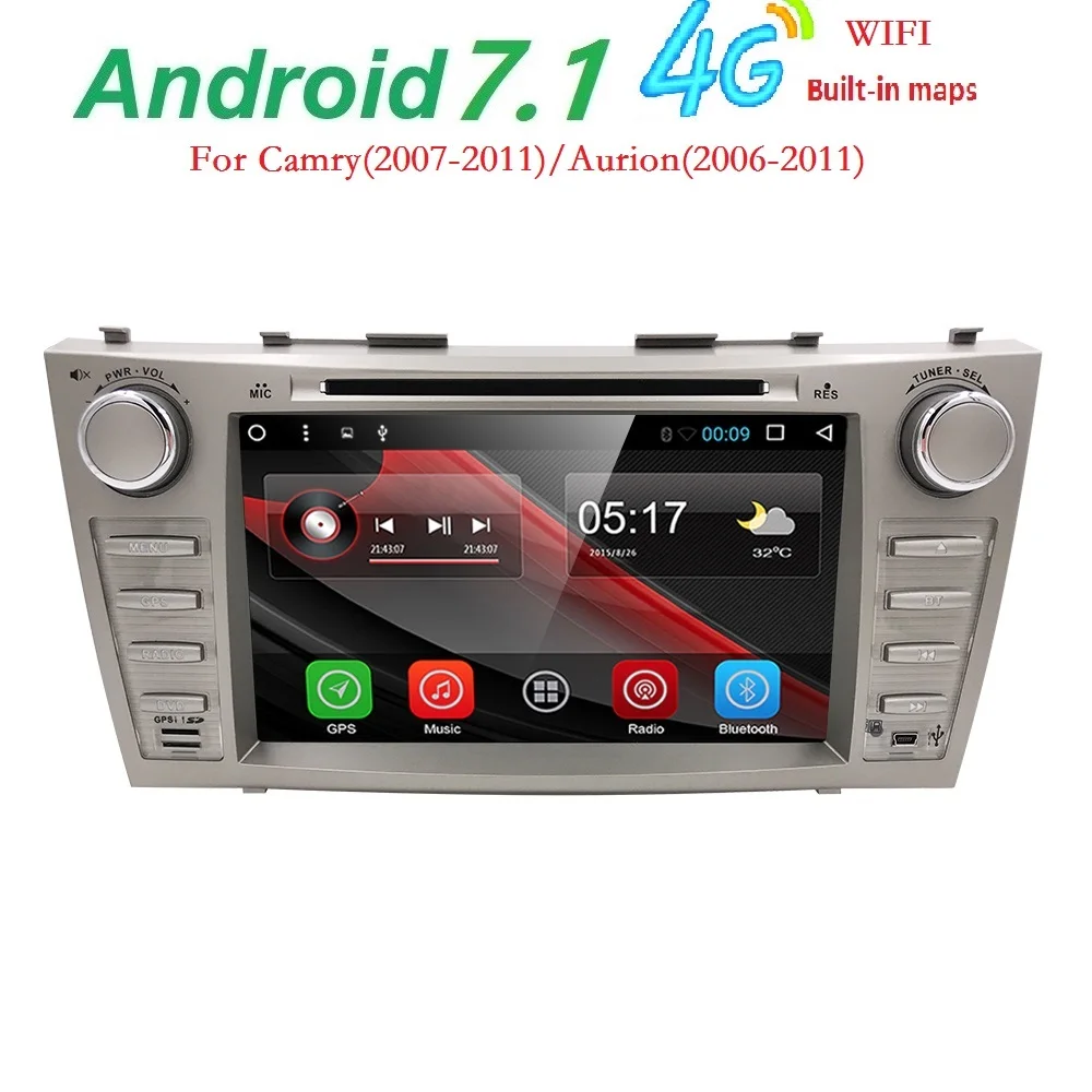Android8.0/8 ядер 4 ядра/Android7.1/8 1 автомобильный dvd-плеер для Toyota Camry 2008-2011 GPS Navi SD/USB