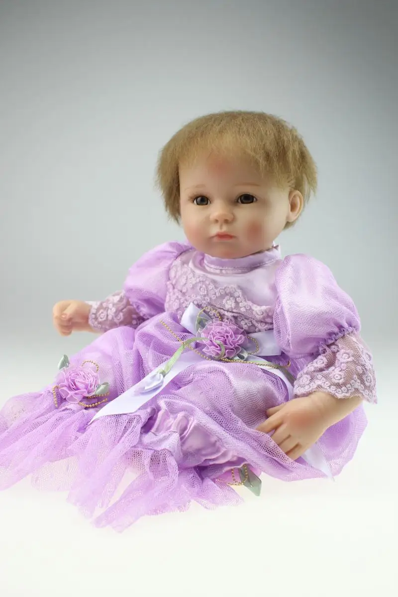 Кукла новорожденная силиконовая 45 см лучший подарок на день рождения|silicone reborn|baby