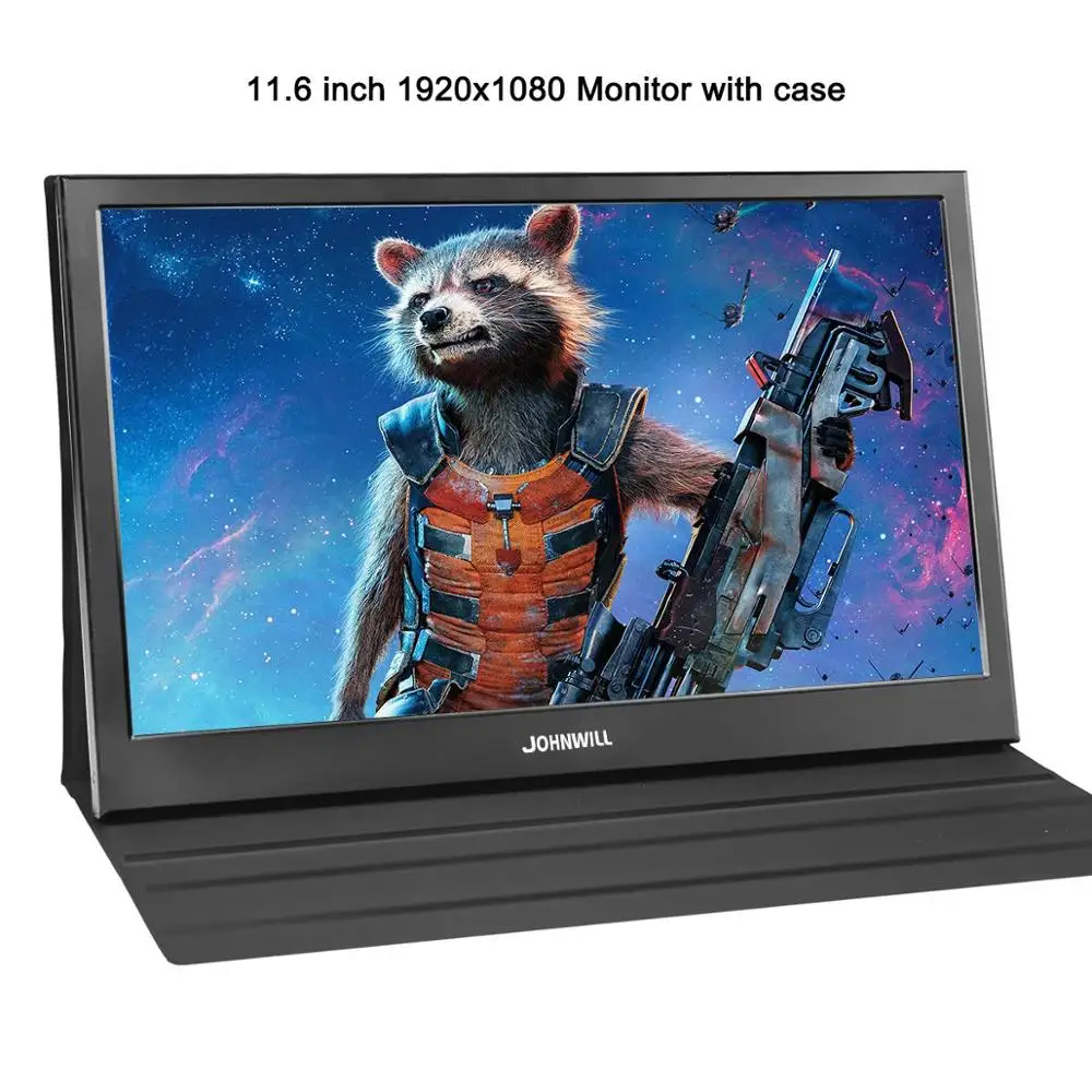 11.6 1080P with case 10,1 дюймов 2K сенсорный экран ips портативный игровой монитор ПК светодиодный ЖК-дисплей 11," маленький мини HDMI планшетный компьютер монитор для PS3 4 - Цвет: 11.6 1080P with case