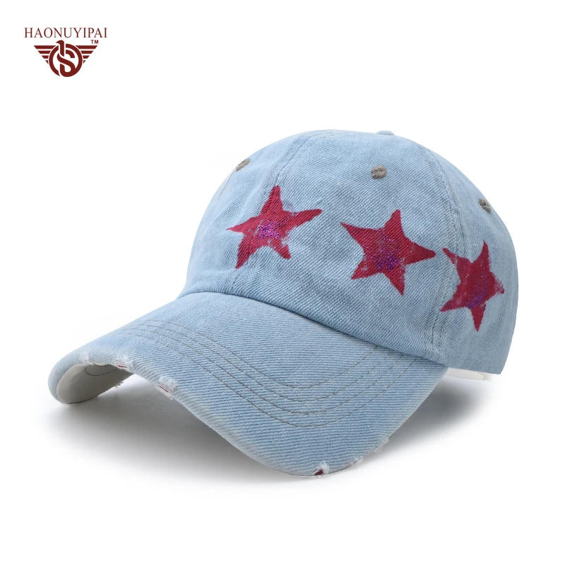 2017 Новый Высокое Качество Джинсовой Ткани Бейсболки Случайные Хлопка Snapback