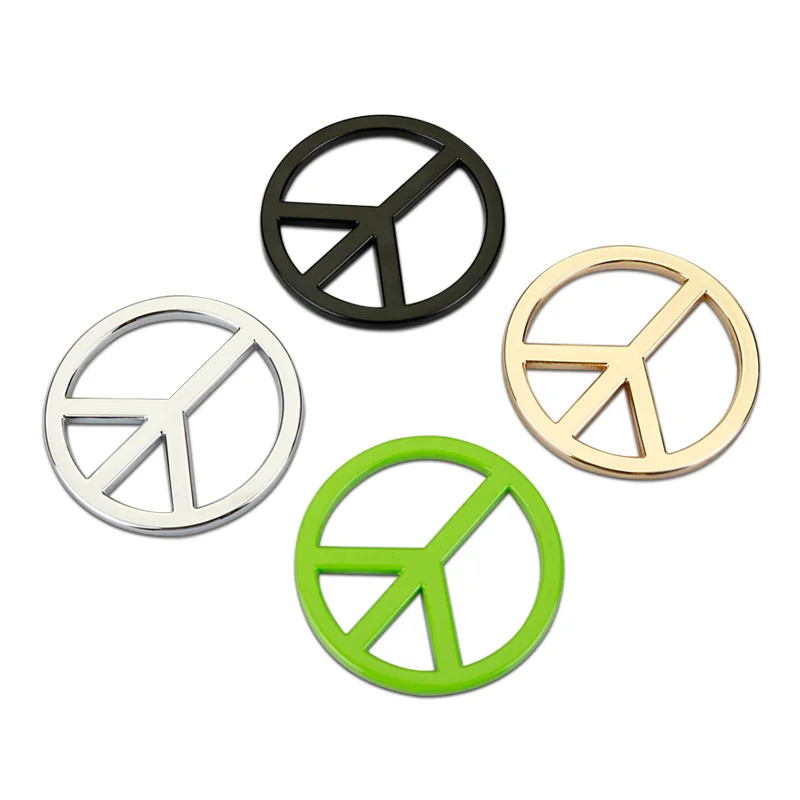 Автомобильная наклейка эмблема знак мира Логотип Металл 4 цвета Тюнинг авто