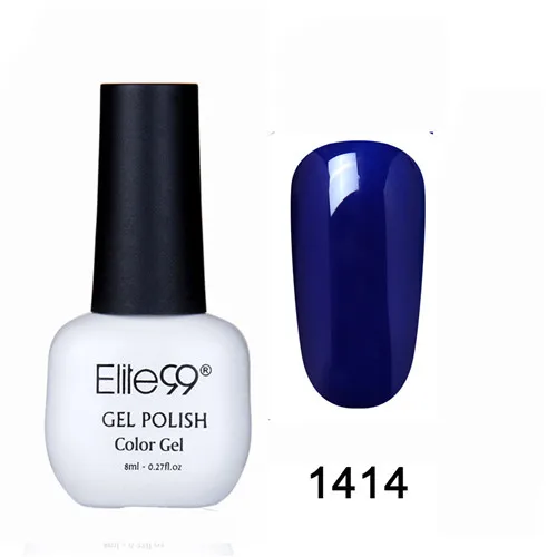 Elite99 8MLUV Гель-лак для ногтей Светодиодный лампа Гель-лак чистые цвета Полупостоянный Гель-лак для ногтей базовый топ - Цвет: 1414