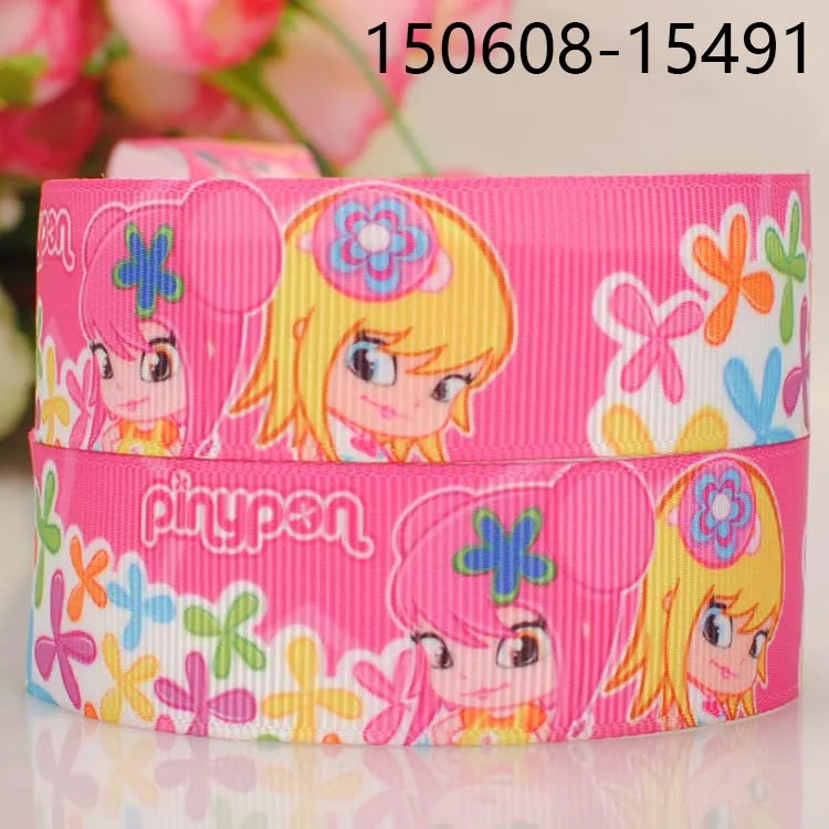 10 ярдов " 25 мм Новинка pinypon девушка лента grosgrain мультфильм лента, DIY лента из полиэстера