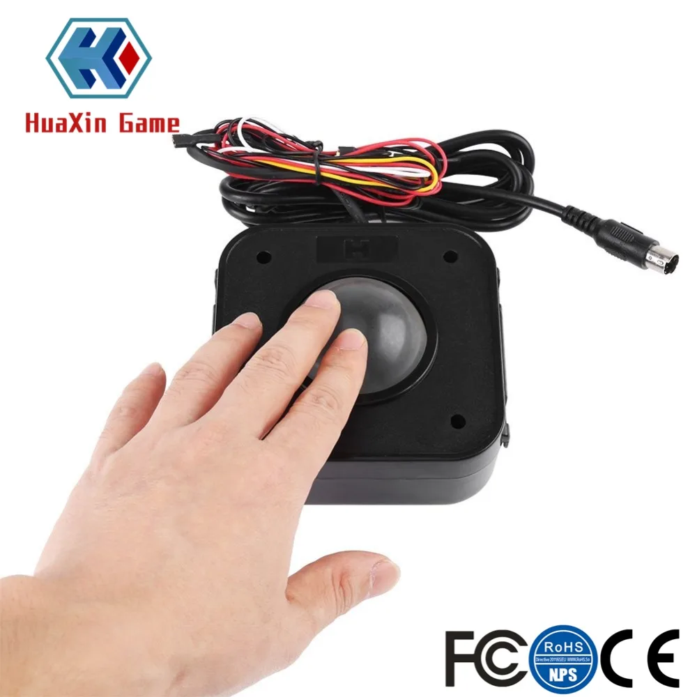 Illuminated 4.5cm Round LED Trackball Mouse PS/2 PCB Connector For Arcade