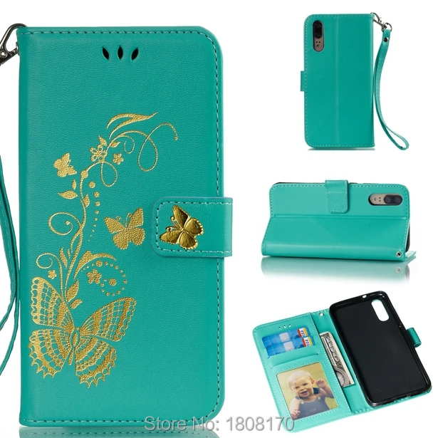 Кожаный чехол кошелек C ku Butterfly для Samsung Galaxy S9 Plus J2 Pro 2018 NOKIA 2 7 9 6 подставка 1
