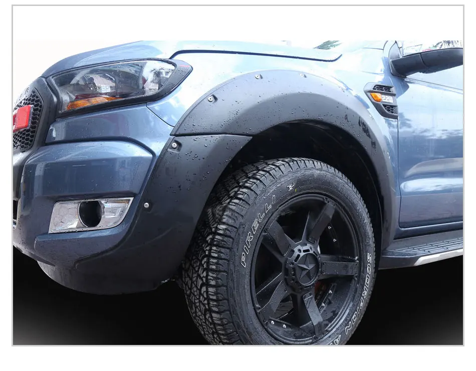 9 дюймов Арка колеса карман заклепки стиль крыло для Ford Ranger Wildtrak T7 двойная кабина