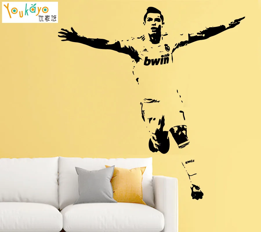 Звезды с изображением криштиане Роналду футбольный плеер Спорт Cool Wall Art Наклейки